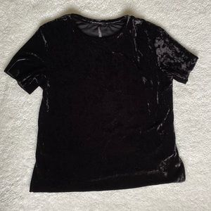 Massini Black Velvet Top